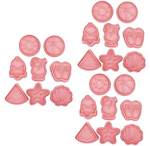 Zerodeko Cutter Per Pasta Di Zucchero Pz Tagliabiscotti Estivi Stampo Per Gelato Biscotti Con Gocce Di Cioccolato Per Dolci in Silicone Gelato Argilla Bambino Gel Di Silice Rosa Cactus