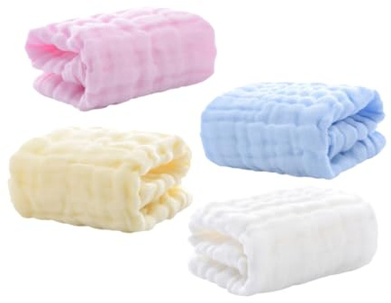 TOYANDONA 4stücke Teiliges Baumwoll-waschlappen Für Junge Mädchen Weiche Mehrlagige Tücher Als Spucktuch Handtuch Für Babypflege