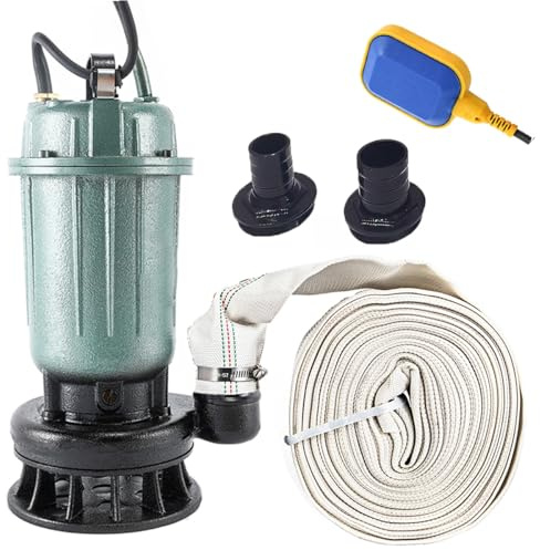 1HP Submersible Sewage Pump,220V-240V 4000GPH Sump Pump Dirty Clean Water Pump with Float Switch,2pc NPT connectors,for Pools,Garden,Pond,Irrigation,Flooded Areas