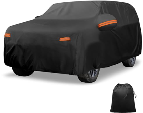 X AUTOHAUX Aluminum Film Car Cover for Lexus TX with Zipper | Outdoor Waterproof Sun Rain Snow Hail Protection, Left Side Zipper