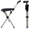 Phamouu Gehstock mit Sitz, 68–90 cm, zusammenklappbarer Leichter Gehstock Stuhl, Tragkraft 150 kg, höhenverstellbarer, tragbarer 2-in-1 Sitz für Erwachsene (Schwarz)