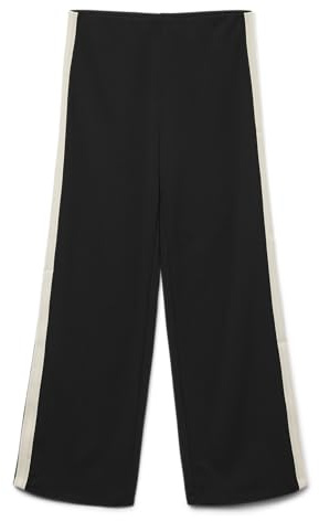 VERO MODA Vmberlin MW Pantalon Large pour Femme Noos, Noir, XL / 30L