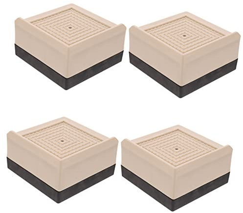 OSALADI 4pcs Heavy Duty Bed Risers and Furniture Lifter Blocks 4cm Height Increase for Sofa Legs, Desk, Table, Chair Feet Raise Supports Suitable for Home and Office Use