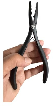 Professional Hair Extension Pliers 7 – Microlink Beads Remover & Weft Extension Tool | Stainless Steel Hair Styling Accessory for Salon & DIY Extensions – 2 Hole, Black By MIRACLE