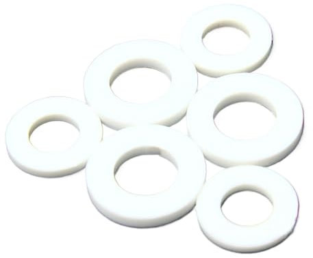 Épaisseur 3mm POLYTETRAFLUOROETHYLENE RONDELLES PLATS HAUTE TEMPÉRATURE JOINTS PLATS EN TEFLON ID 6MM-325MM (1,6mmIDx12mmOD)
