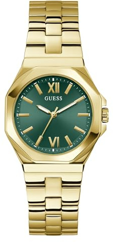 GUESS Empress Analoge Armbanduhr für Damen mit rundem Zifferblatt und wasserabweisenden Damen-Armbanduhren