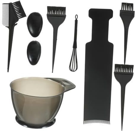 Vaguelly Haarfärbeset Mit Pinsel Und Schale 9 Stück Leichtes Haarfärbewerkzeug Für Strähnchen Selbstgemacht Friseursalonbedarf