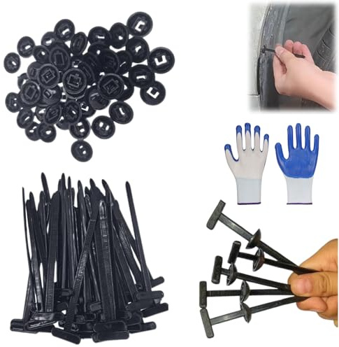 Nylon Universal Cable Tie Buckle, Soporte de Nailon autoblocante de Alta Resistencia, Herramienta Multiusos de Plástico para Bridas, Fijación de Piezas de Automóvil para Reparaciones Rápidas (100PCS)