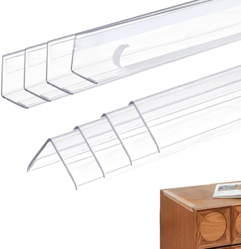 AHANDMAKER 14 Stück Transparenter Eckenschutz Für Die Wand Selbstklebender Kantenschutz Eckenschutz Für Wand Tür Rahmen Schrank Fußleiste Tabelle Treppe 15.75x1.16 Zoll