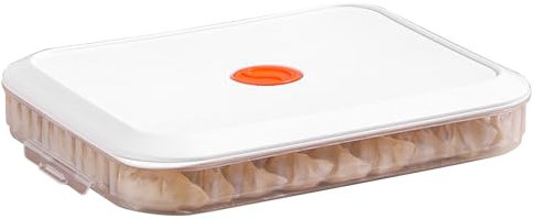 Baxnore Contenitore di stoccaggio degli alimenti in plastica SCATOLA DUMPLING AIRTILE con organizzatore di cucine per coperchio per frigorifero per congelatore 31x23x5cm Design spaziale