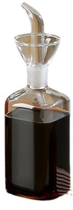 BYWXW Bouteille en Verre pour Huile d'olive et Vinaigre,Huilier en Verre Anti-Goutte et Anti-fuites,Ldéale pour Verser des Vinaigre de Cuisine Bouteille D'huile de Bouilloire (Color:250ML)