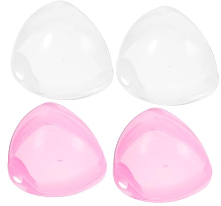 HAWILLOSCH 4 Stück Schnullerbox Tragbar Pp Schnullerbehälter Für Babys Schnulleraufbewahrung Reise Schnullerhalter Transparent Und Rosa Schutz Vor Staub Und Schmutz