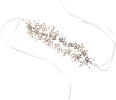 LIFKOME Goldene Braut Haarkamm mit Blumenmuster Langlebiges Legierungsmaterial Sicherer Halt durch Kamm Boho-inspirierter Hochzeitsschmuck für Braut Brautjungfern und Blumenmädchen