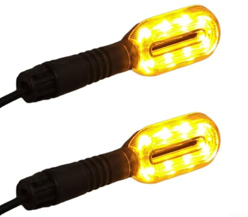 Honseadek Fanale posteriore elettrico, indicatore di direzione per bici elettrica da 36 V-72 V, luce a LED bicolore con giallo e bianco, compatibile con E-Bike e E-Scooter