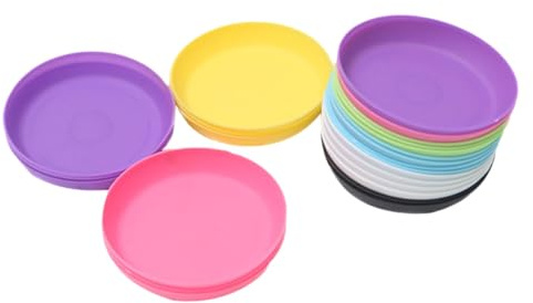 JOINPAYA Assiette Ronde en Plastique pour Pots de Succulentes et Plantes, Lot de 25 Pièces, Plateau Solide Non Déformable pour Jardin et Balcon Style Aléatoire