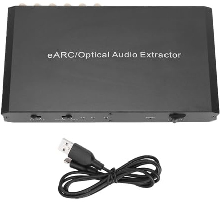 Topiky Estrattore Audio Ottico EARC, Estrattore Audio EARC, Convertitore ARC in Ottico HDMI, Adattatore da a HD da 3,5 Mm, Supporto Canali 7.1