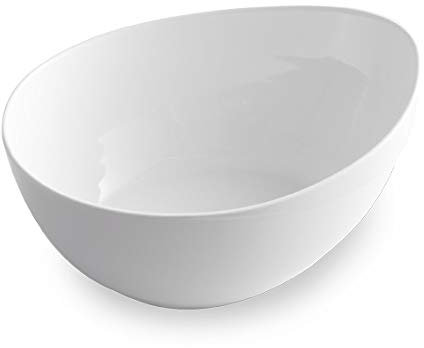 Ovum - Ensaladera de porcelana blanca de 25 cm