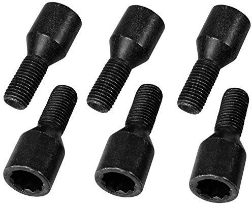 10 Sternschrauben Radbolzen Radschrauben M12x1,5 / M14x1,5 Kegel / M14x1,5 Kugel / M12x1,25 / M14x1,25 D23 / Kegel D20 / D23 //(M12x1,5x28 SCHWARZ Kegel D=20mm)