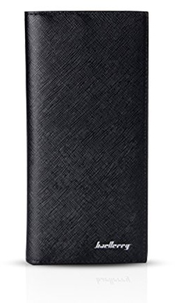 FANDARE Billetera Larga Bifold Wallet Tarjetas de Almacenamiento para Billetes Pack Gran PU, Negro a, L, Monedero