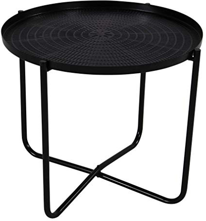 Lesli Living Beistelltisch Tisch Design Metall ø40,5x35cm (schwarz)