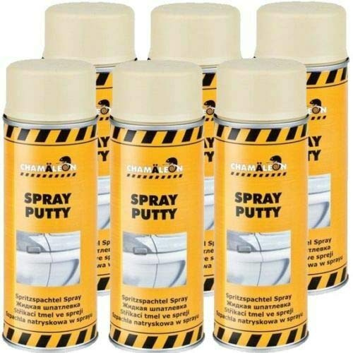 Chamäleon 1K Spritzspachtel 6 x 400ml Spray Beige Spritz Spachtel Haftgrund Putty