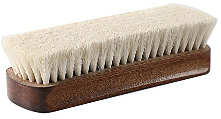 NZXVSE Scrub Brush, Horsehair Shoes Polish Brushes with Non-Slip Design, Soft & Hard Sneaker Cleaner Brush