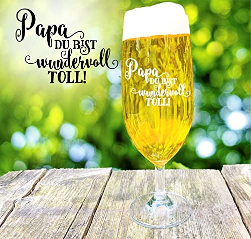 Bierglas Papa personalisiertes Geschenk Pilstulpe