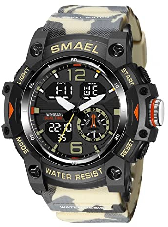aswan watch Digitaluhr für Herren mit Wecker,Stoppuhr,Licht,Datum-Sport Armbanduhr mit Silikonarmband