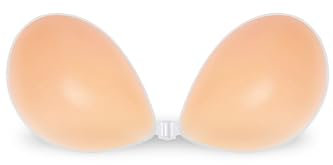 Nosho Adhesive Stick-on Bra – Nude, Invisible, Strapless, Reusable Brassiere for Women - Size D