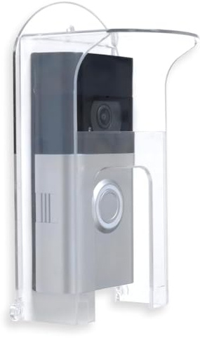 Sknrlko Transparent Plastic Doorbell Rain Cover Suitable for Ring Models Doorbell Waterproof Protector Shield Video Doorbells