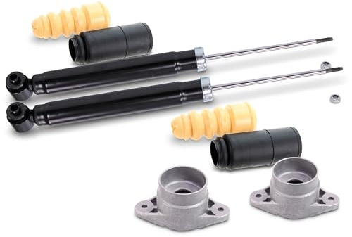ATEC Germany 2x Gasdruck Stoßdämpfer hinten, 2x Domlager hinten, 1x