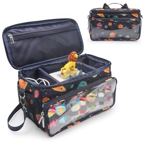 Taladad Tasche für Toniebox Tonie,Aufbewahrung für Tonies Hörfiguren,Tragetasche mit Schultergurt,für Toniebox Starter Set und Zubehör Tonies Figur, Zubehör Schutzhüllen-Organizer