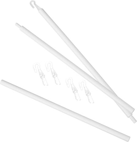 Amosfun 3 Sätze Jalousiestange Handhaben Blinder Zauberstabhaken Jalousienstock Tauschen Vertikaljalousie Vertikale Jalousien Blind 30 Zoll Gardinenstangen Aktuell Bausatz Weiß Pp