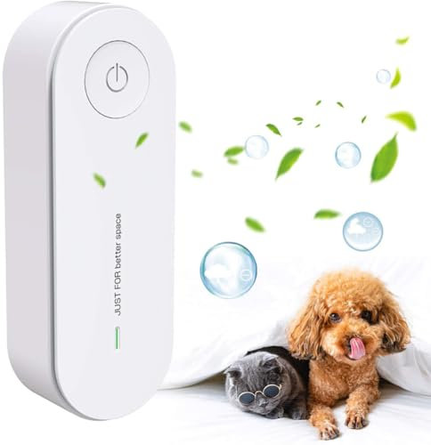 Portable Air Purifier With Negative Ion Generator for Bedroom, Bathroom, Children's Room, Living Room and Kitchen (White)