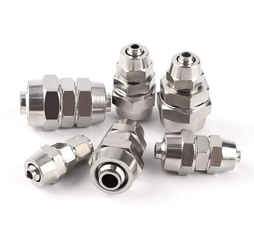 PG Kupfer Nickel Pneumatische Luft Schnell Anschluss for Schlauch Rohr OD M4 6 8 10 12 MM Schnelle Joint Verbindung 10Pcs(PG 6-12 10PCS)