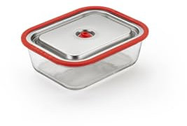 Magic Vac, Teglia Free, Teglia Forno e Sottovuoto per Cucinare, Marinare e Conservare Sottovuoto Alimenti, In Vetro Borosilicato, Acciaio e Silicone, Compatibile con le Macchine Sottovuoto Magic Vac