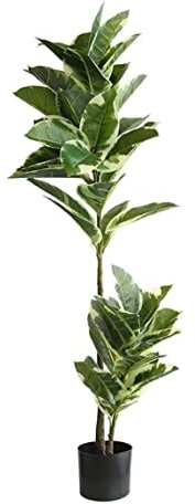 DMMFTERL Kunstpflanzen Künstliche Pflanze Nordische Grünpflanze Künstliche Baumpflanze Gummibaum Indoor-Bonsai Kunstbäume Grüne Pflanze Home-Office-Dekoration Künstliche Pflanzen Indoor Out