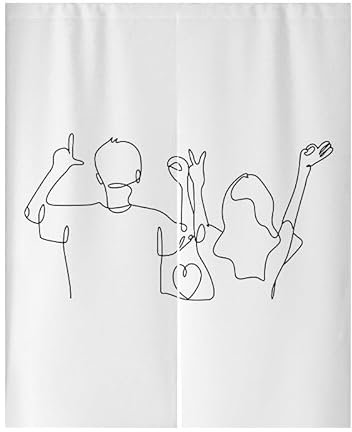 Küchenvorhänge Liebhaber Muster Scheibengardinen Polyester Vorhänge Kurz Waschbar Raumteiler Vorhang Türvorhang Langlebig Küchenvorhang Kurze Gardinen Verdickung Tür Vorhang 85x180cm