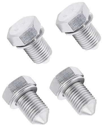 Flaconi 4PCS Tapón de Drenaje de Aceite del Coche,Tapón de Descarga de Aceite,Tapón de Drenaje de Aceite con Junta Tórica,Tornillo Carter Aceite,Aplica al Número de Compatibilidad N90813202