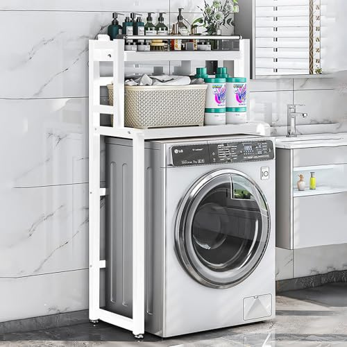 Support De Rangement Au-Dessus De La Machine À Laver, Étagère De Rangement Pour Lave-Vaisselle Pour Sèche-Linge, Étagère De Rangement Sur La Sécheuse, Installation Facile Structure en Acier au Carbone