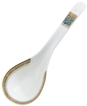Sauce 1 louche à Soupe en céramique, cuillères à Soupe en céramique Chinoise for Cuisiner, remuer, Verser, louches for Servir Une cuillère à Glace pour Soupe