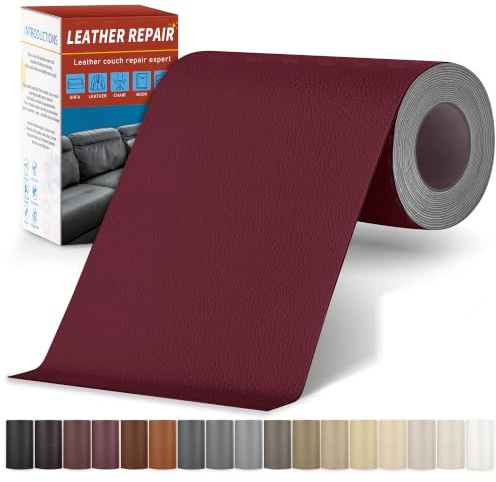 Leder Reparatur Set, Kunstleder Selbstklebend Reparaturset Fuchsia | 10x200cm Kunstleder Reparaturset, Kunstleder Flicken Selbstklebend Patch für Autositze, Sofa, Jacken, couch, Möbel