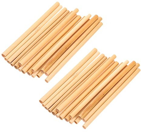 Abaodam Schilfbienenröhrchen 100 Stück aus Reed für Imker und Behausungen | Durchmesser 0,5–0,8cm, Praktisch Nutzbar für Paarung und Bestäubung, Sicher für Bienen