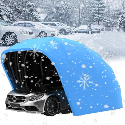 Tenda da garage portatile per auto, in acciaio inox con rivestimento in PVC Oxford per cortile, giardino e piscina, ideale per protezione dalle intemperie e facile da montare