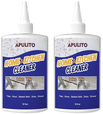 APULITO Household cleaner Gel for Bathroom Shower Kitchen Tile Sink Countertop 10 Fl Oz (Pack of 2)