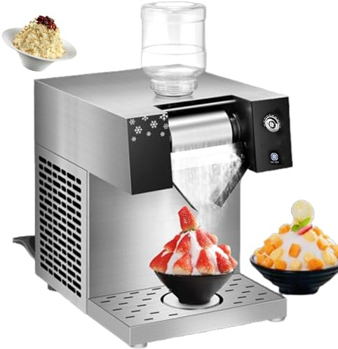 Commercial Ice Shaver Crusher Machine, Fast Ice Production with Adjustable Thickness, Ideal for Snack Bars and Ice Cream Shops