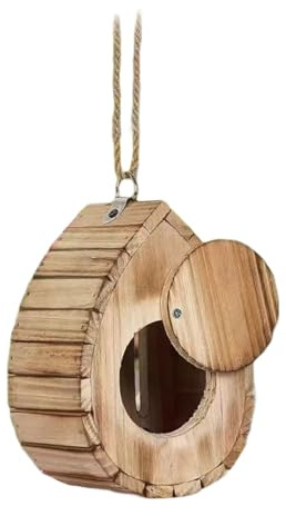 Beimus Mangeoire Et Abri À Papillons Naturels Suspendus Habitat en Bois Résistant Intempéries pour Le Jardin Attraction De La Faune Maison D'habitat pour Papillons avec Station d'alimentation