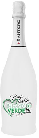 BRANDGIFT.IT Bottiglia Personalizzata Squadra Del Cuore Santero 958 Spumante Extra Dry Perlage Persistente Aromaticità Floreale Bottiglie Personalizzate Ottimo Regalo Per Brindisi Originali