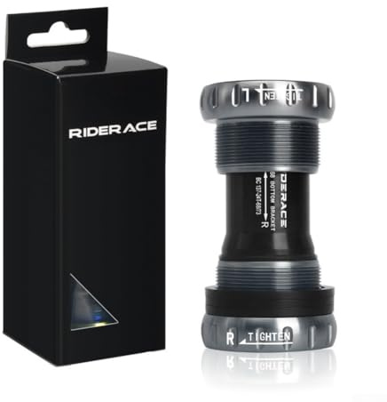 Besttoolifes Bola de cerámica Bb52 - Rodamiento inferior de aleación de aluminio con 6873 mm con eje de 24 mm compatible con bielas de carretera duraderas (plata)