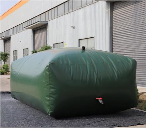 1 st 1000 gallon hopfällbar PVC vattenlagringsblåsa - hållbar tank for jordbruk, brandbekämpning och utomhusbruk(0.8x0.4x0.34m/110L/29Gallon)